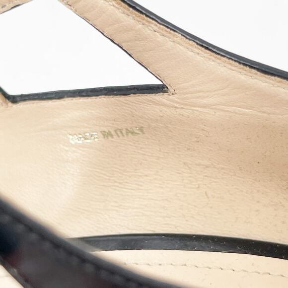 Prada Fall 2015 Runway Black Leather Gray Rubber Mary Jane Block Heel size IT 37 - Picture 13 of 13